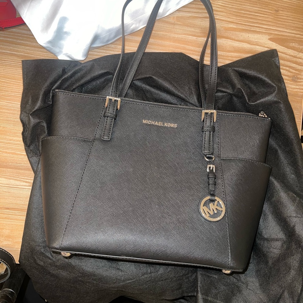 Michael Kors Black Leather Tote